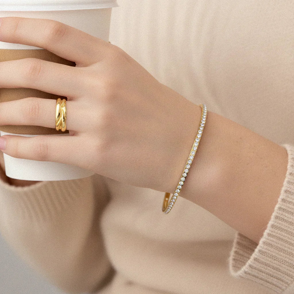 Kalista Diamond Gold Bangle