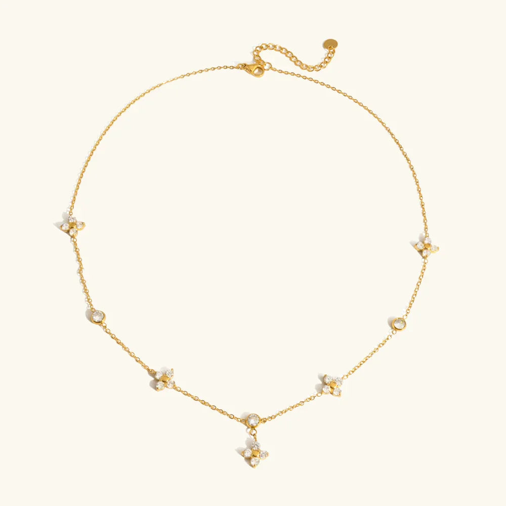 Fortune Diamond Clover Necklace
