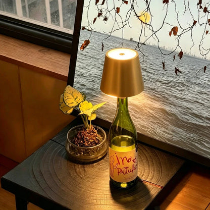 Bottle Lamp™ – Cordless LED Table Lamp for Bottles | USB Rechargeable, Dimmable, 18–24 Hr Battery