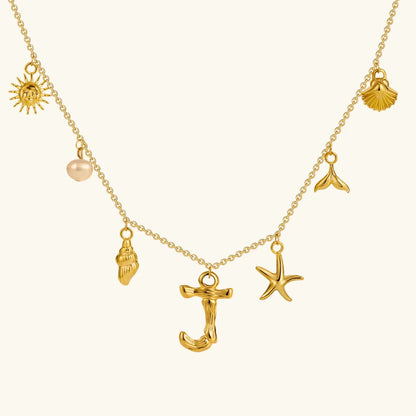 Avaria Ocean Initial Necklace