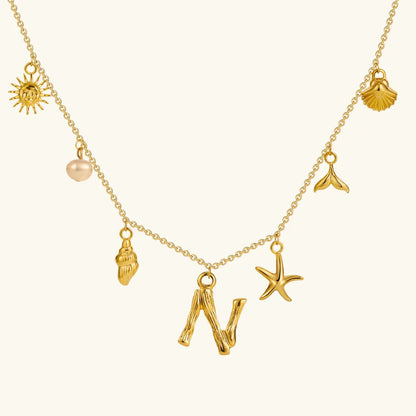 Avaria Ocean Initial Necklace