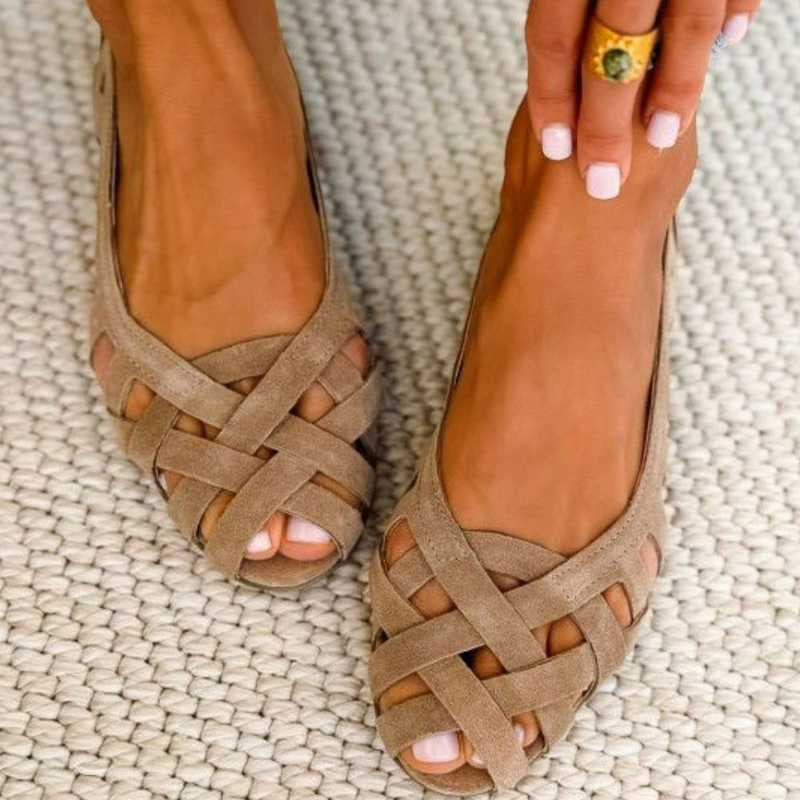 Caterina Colorful Braided Sandals Comfort