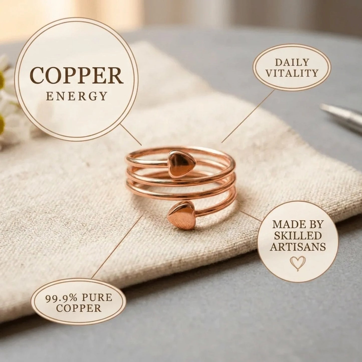 Alorin Lovecoil Copper Ring