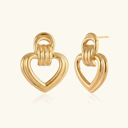 Charmie Gold Heart Earrings