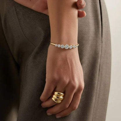 Ashlynn Diamond Gold Bangle