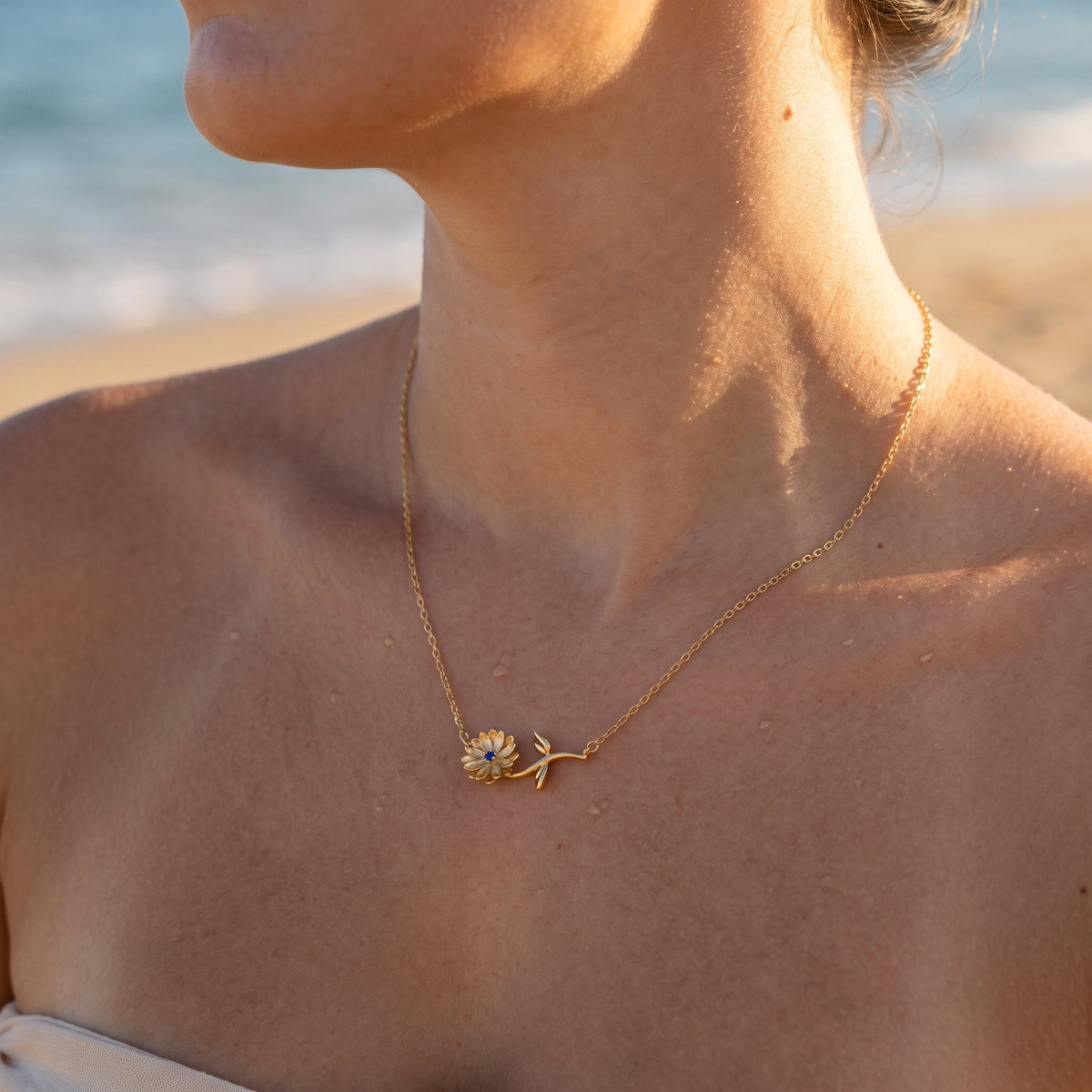 Maribelle Birth Flower Gold Necklace