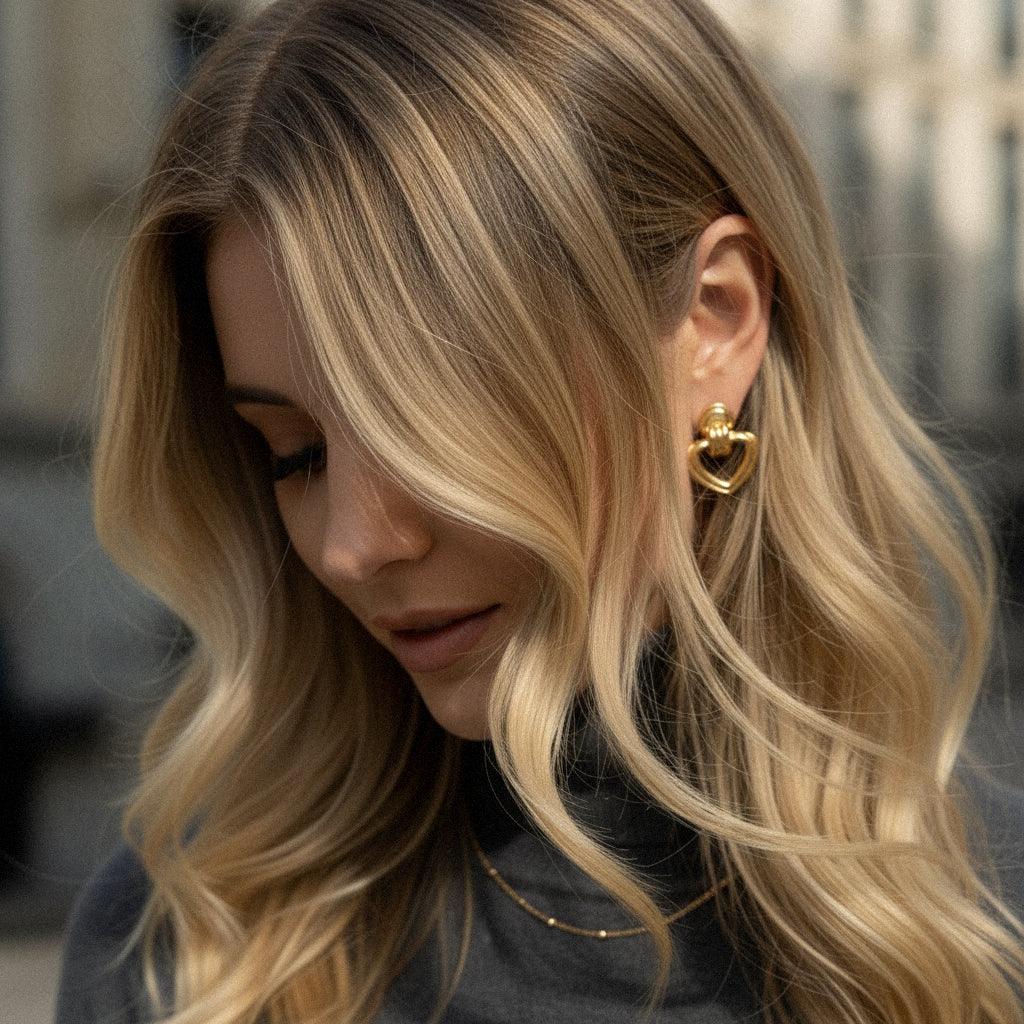 Charmie Gold Heart Earrings