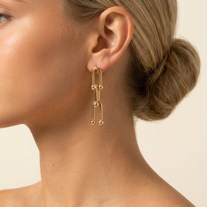 Isle Link Gold Earrings