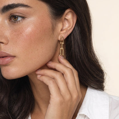 Isle Link Gold Earrings