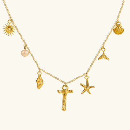 Avaria Ocean Initial Necklace