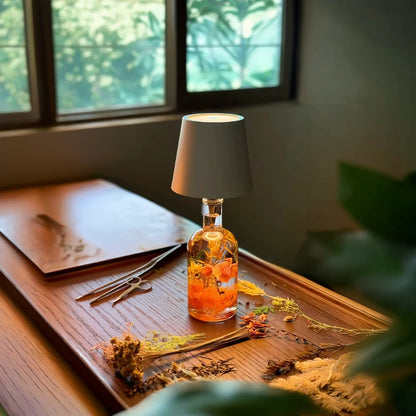 Bottle Lamp™ – Cordless LED Table Lamp for Bottles | USB Rechargeable, Dimmable, 18–24 Hr Battery