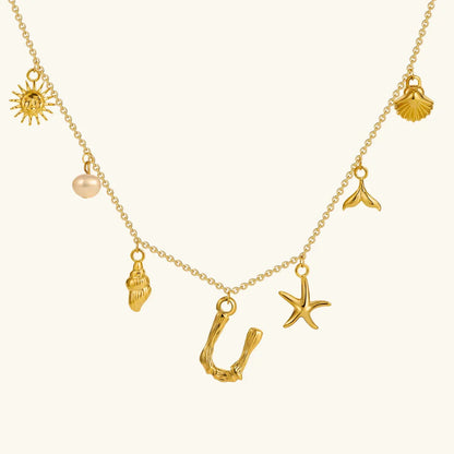 Avaria Ocean Initial Necklace