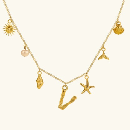 Avaria Ocean Initial Necklace
