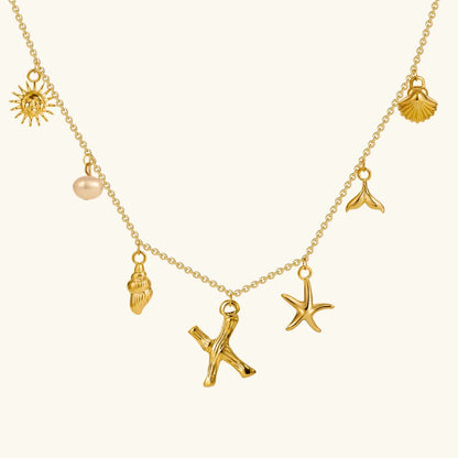 Avaria Ocean Initial Necklace