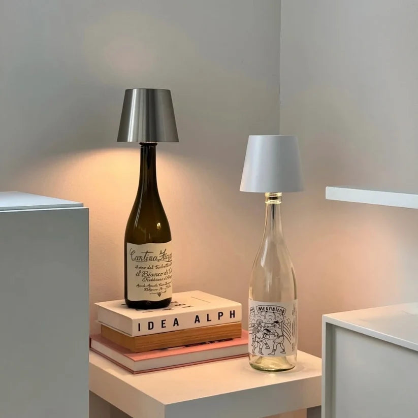 Bottle Lamp™ – Cordless LED Table Lamp for Bottles | USB Rechargeable, Dimmable, 18–24 Hr Battery
