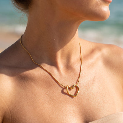 Gold Knot Heart Pendant