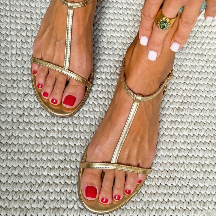 Rosalba Golden Sandals Spring