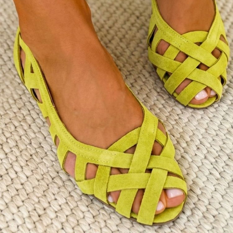 Caterina Colorful Braided Sandals Comfort