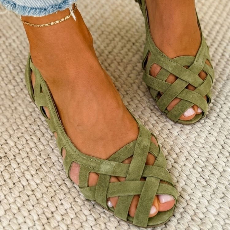 Caterina Colorful Braided Sandals Comfort