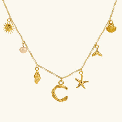 Avaria Ocean Initial Necklace