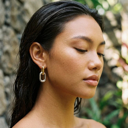 Pippa Two Tone Double Hoops