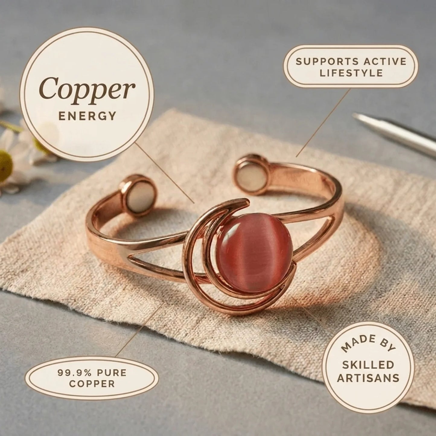 Alorin Hearth Pink Copper Bracelet