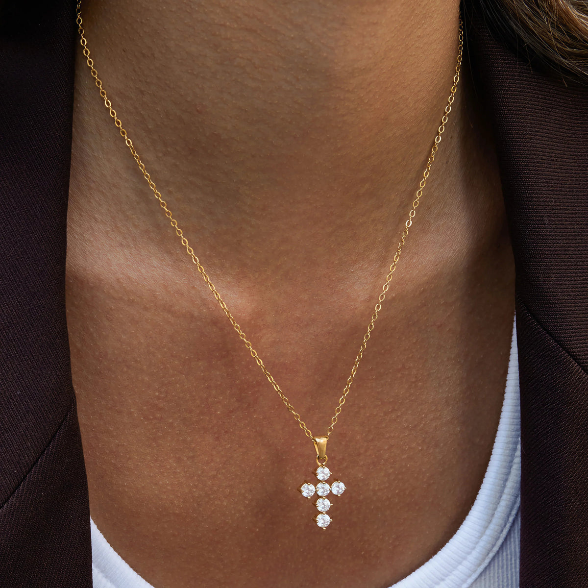 Wynter Diamond Cross Necklace
