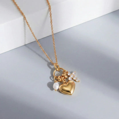 Clarice Diamond Heart Charm Necklace