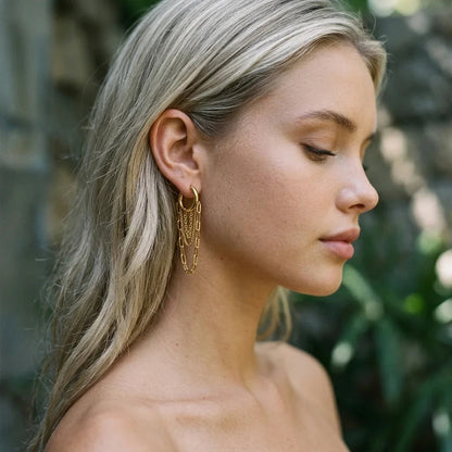 Alaina Link Chain Hoops