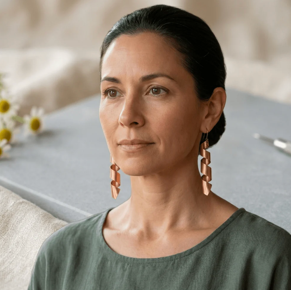 Alorin Helix Copper Earrings