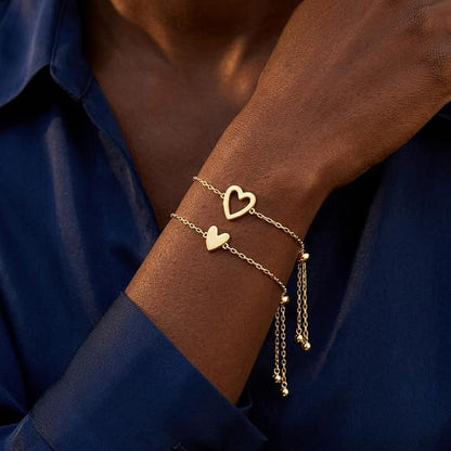 Amoura Matching Hearts Bracelet Set