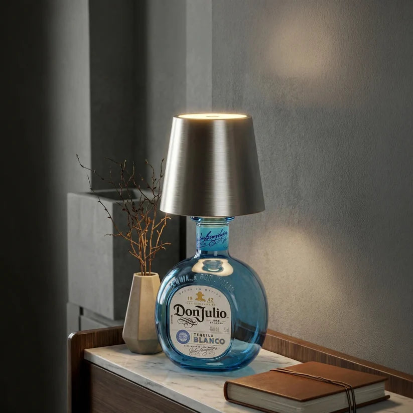 Bottle Lamp™ – Cordless LED Table Lamp for Bottles | USB Rechargeable, Dimmable, 18–24 Hr Battery