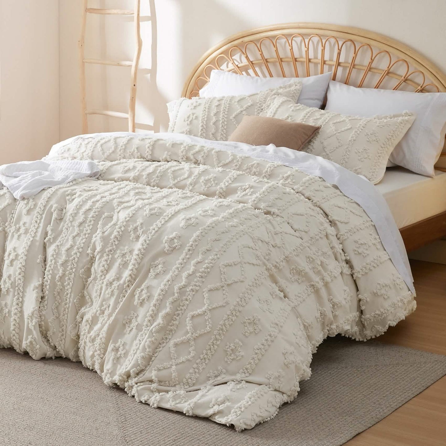 Boho Deluxe Tufted Embroidery Comforter Set