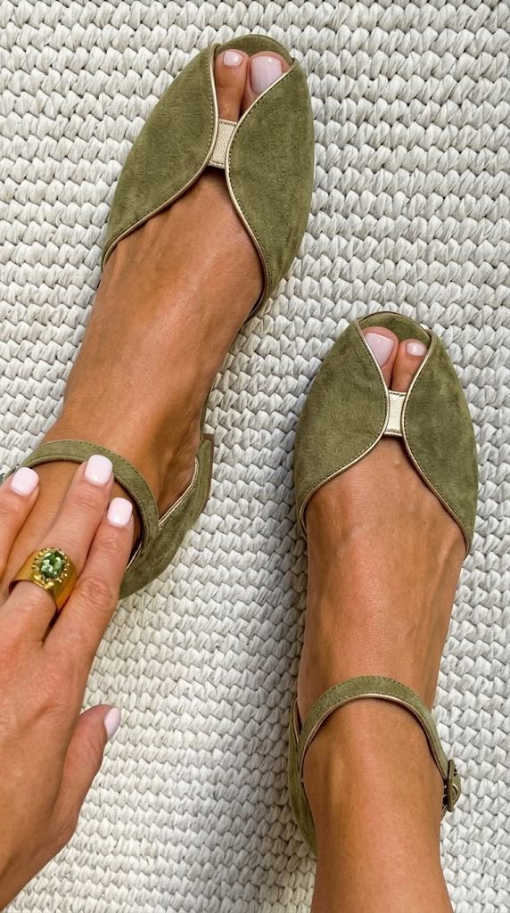Olivia Sage Green Comfort Sandals