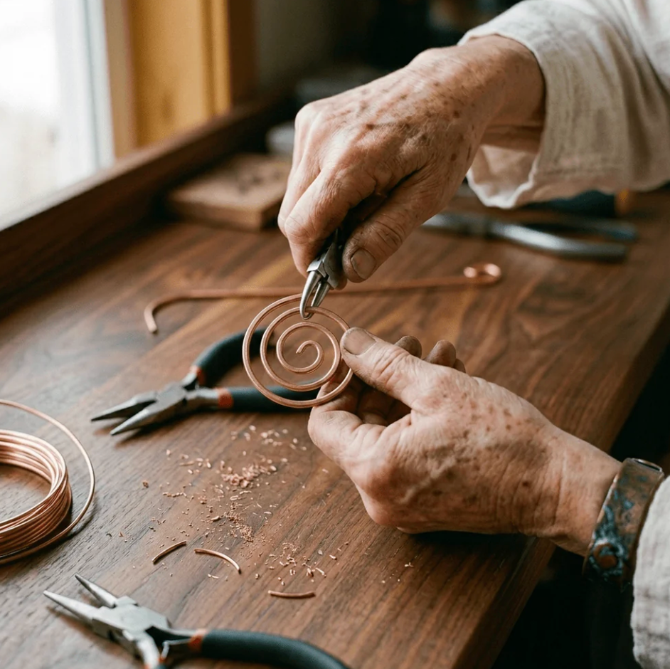 Alorin Whorl Copper Necklace