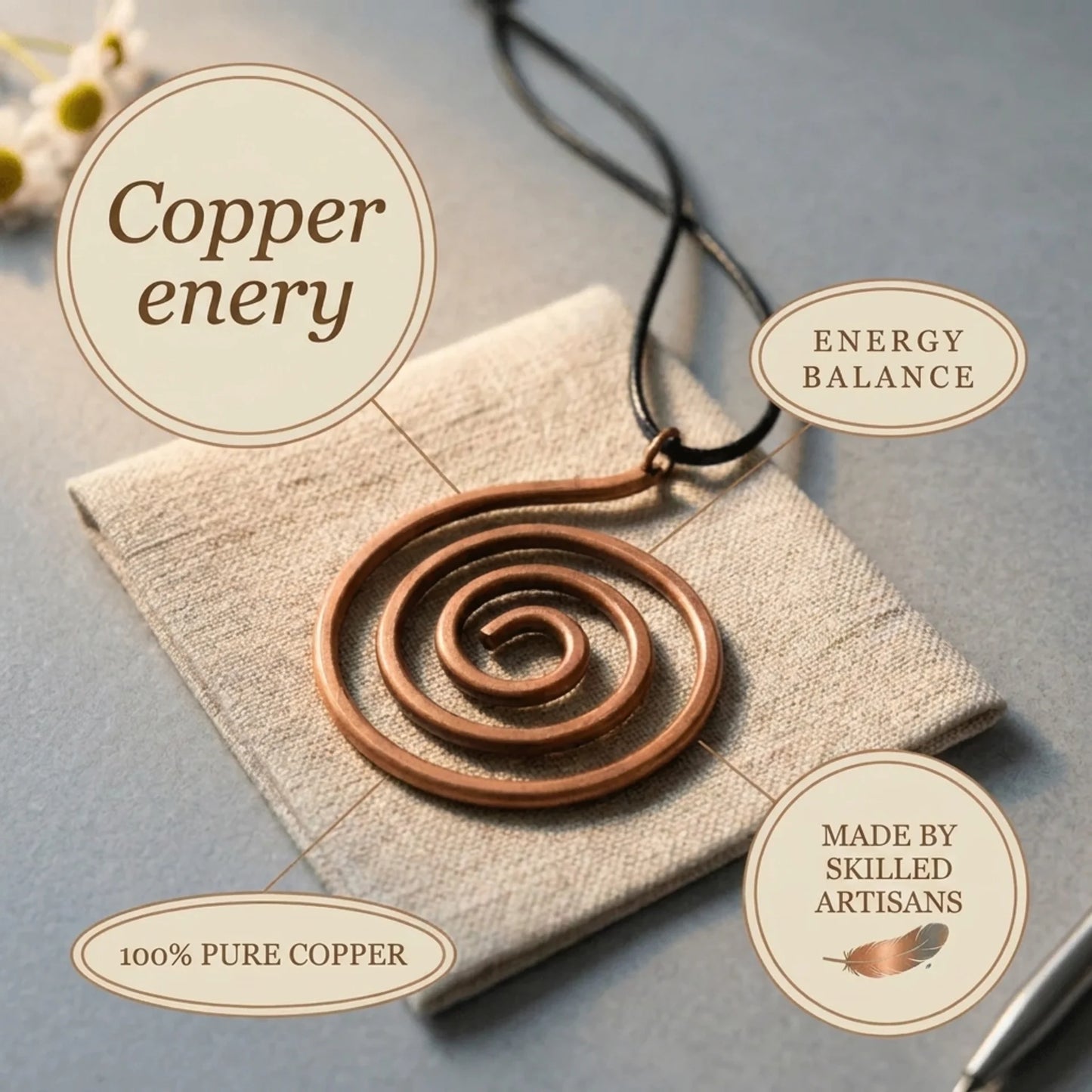 Alorin Whorl Copper Necklace
