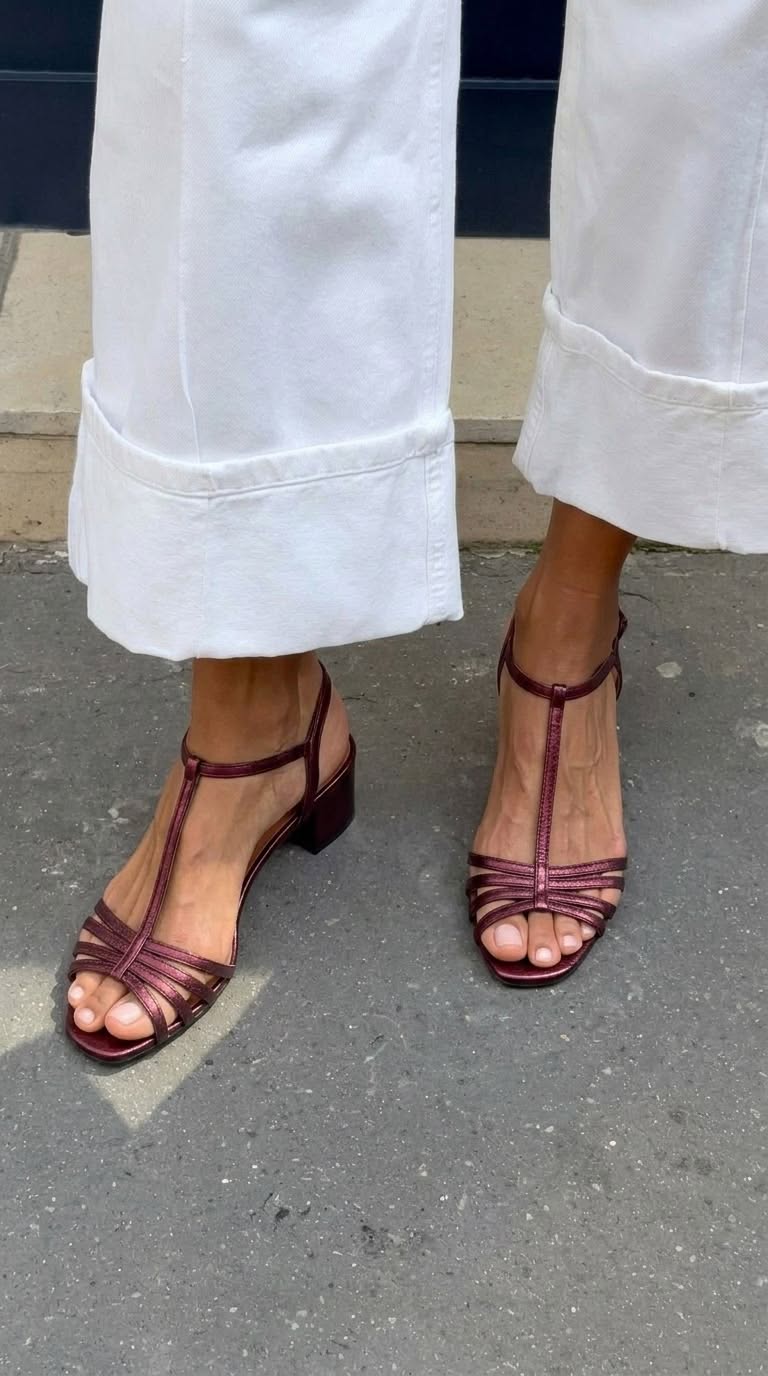 Allegra Gold Heeled Sandals