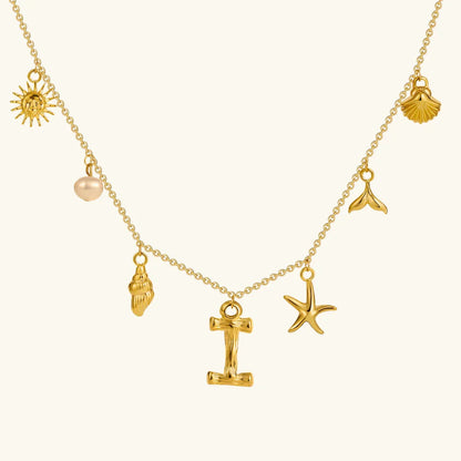 Avaria Ocean Initial Necklace