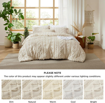 Boho Deluxe Tufted Embroidery Comforter Set