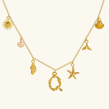 Avaria Ocean Initial Necklace