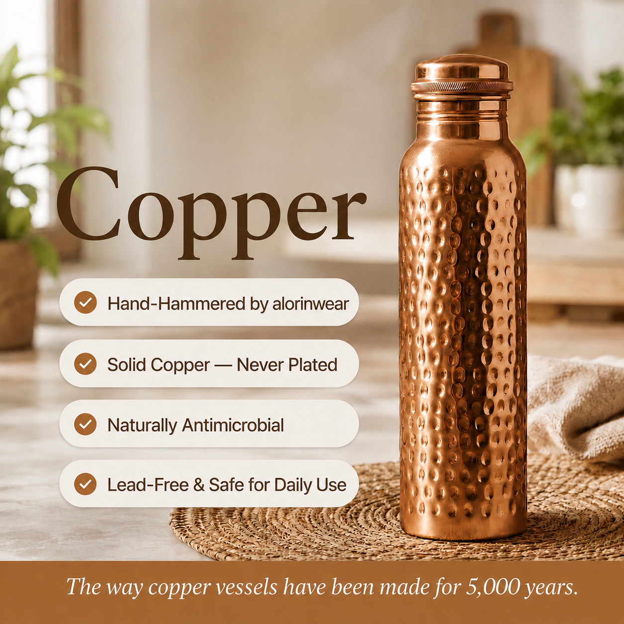 Copper Water Bottle