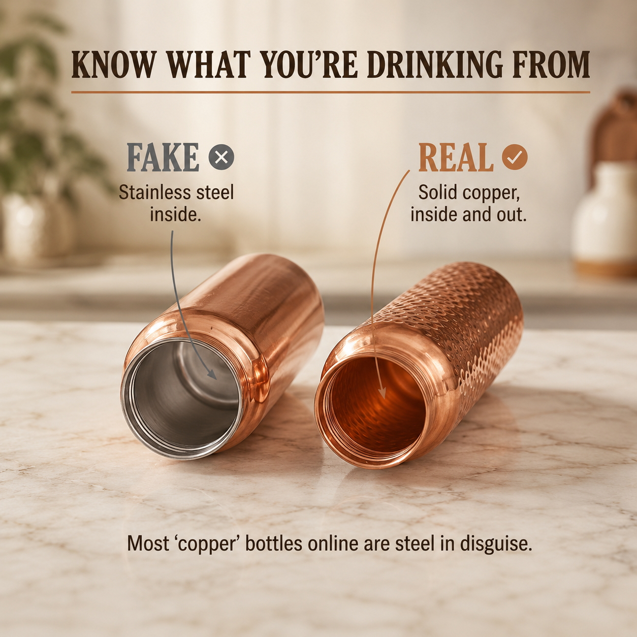 Copper Water Bottle