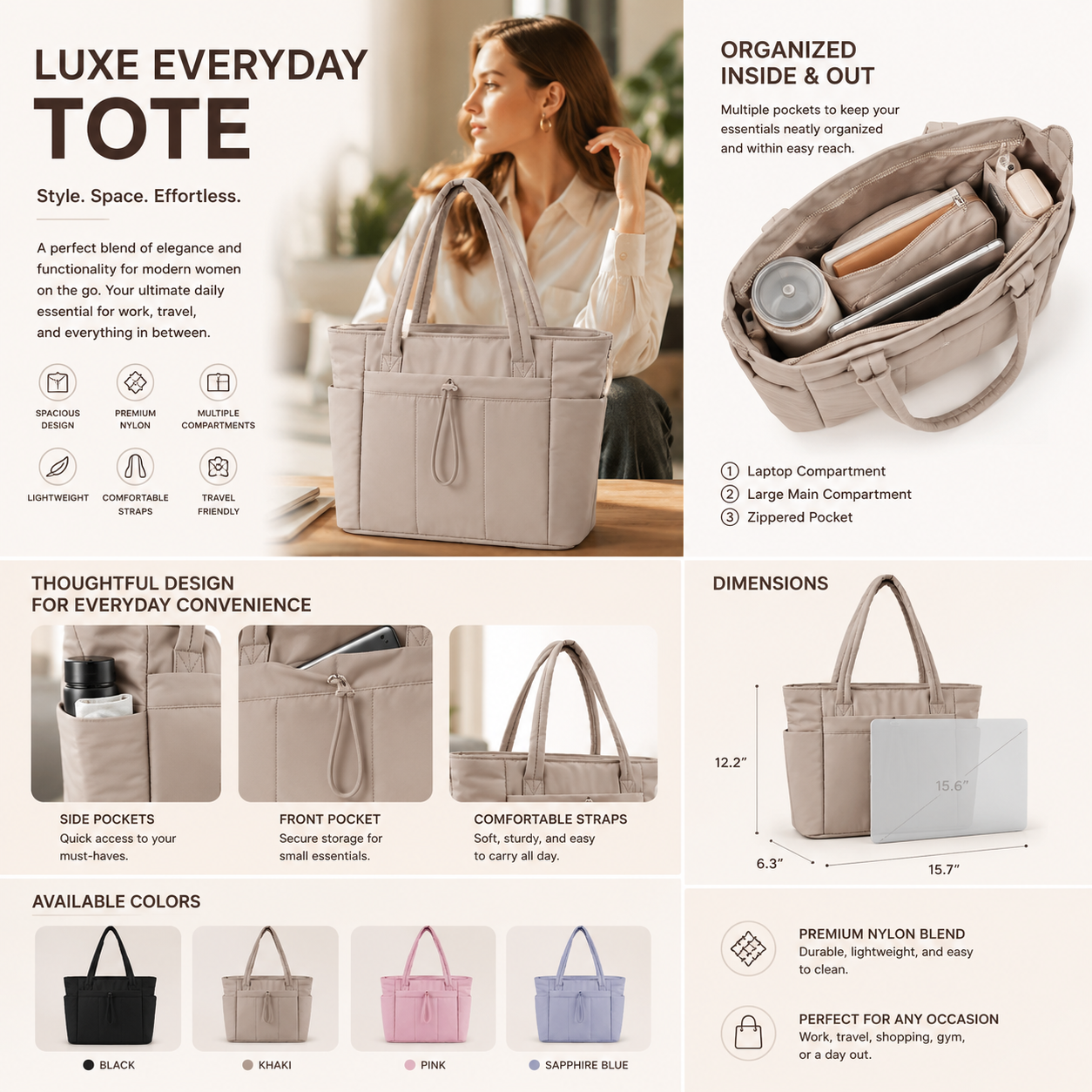Alorin™ Luxe Everyday Tote