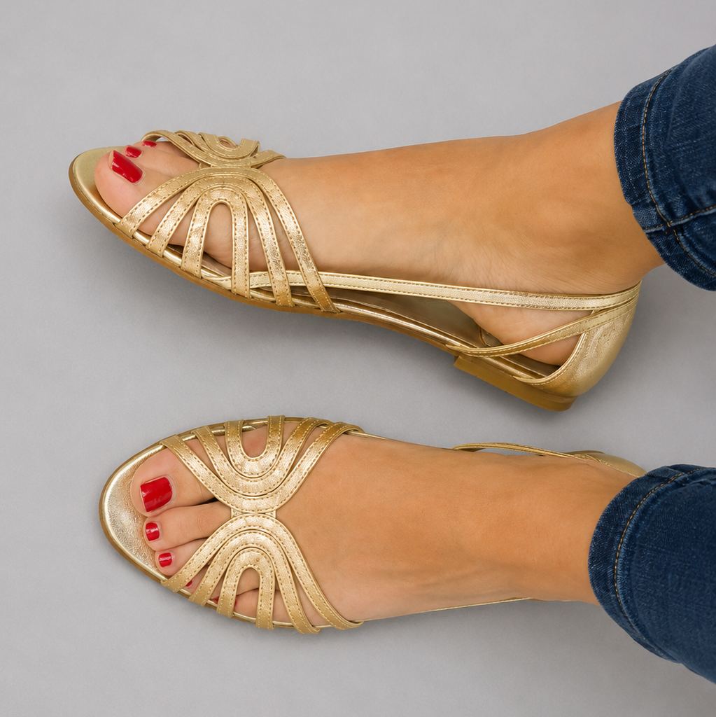 Golden Sandals Eleonora Summer Light