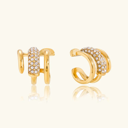 Hilda Layered Diamond Earrings