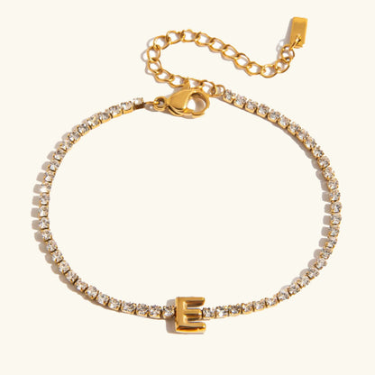 Avaria Bubble Letter Tennis Bracelet