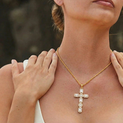 Evangelina Diamond Cross Necklace