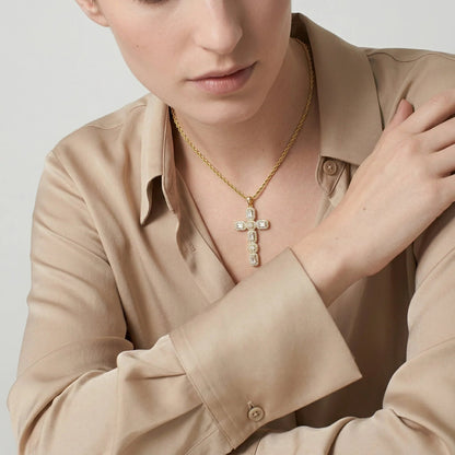Evangelina Diamond Cross Necklace