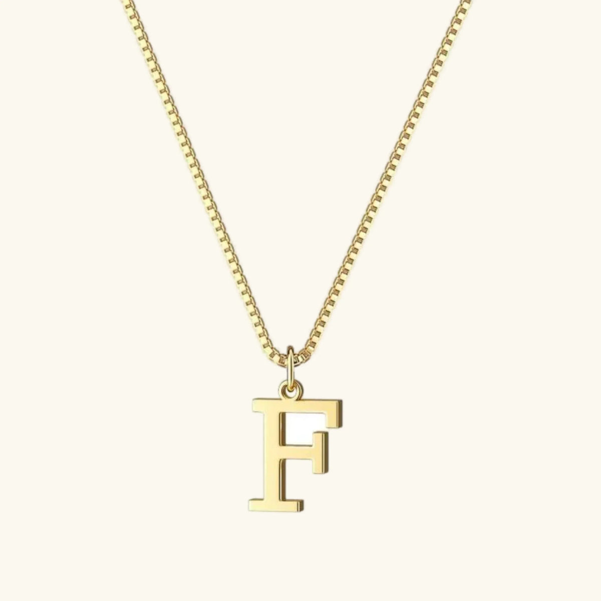 Therese Letter Initial Gold Necklace