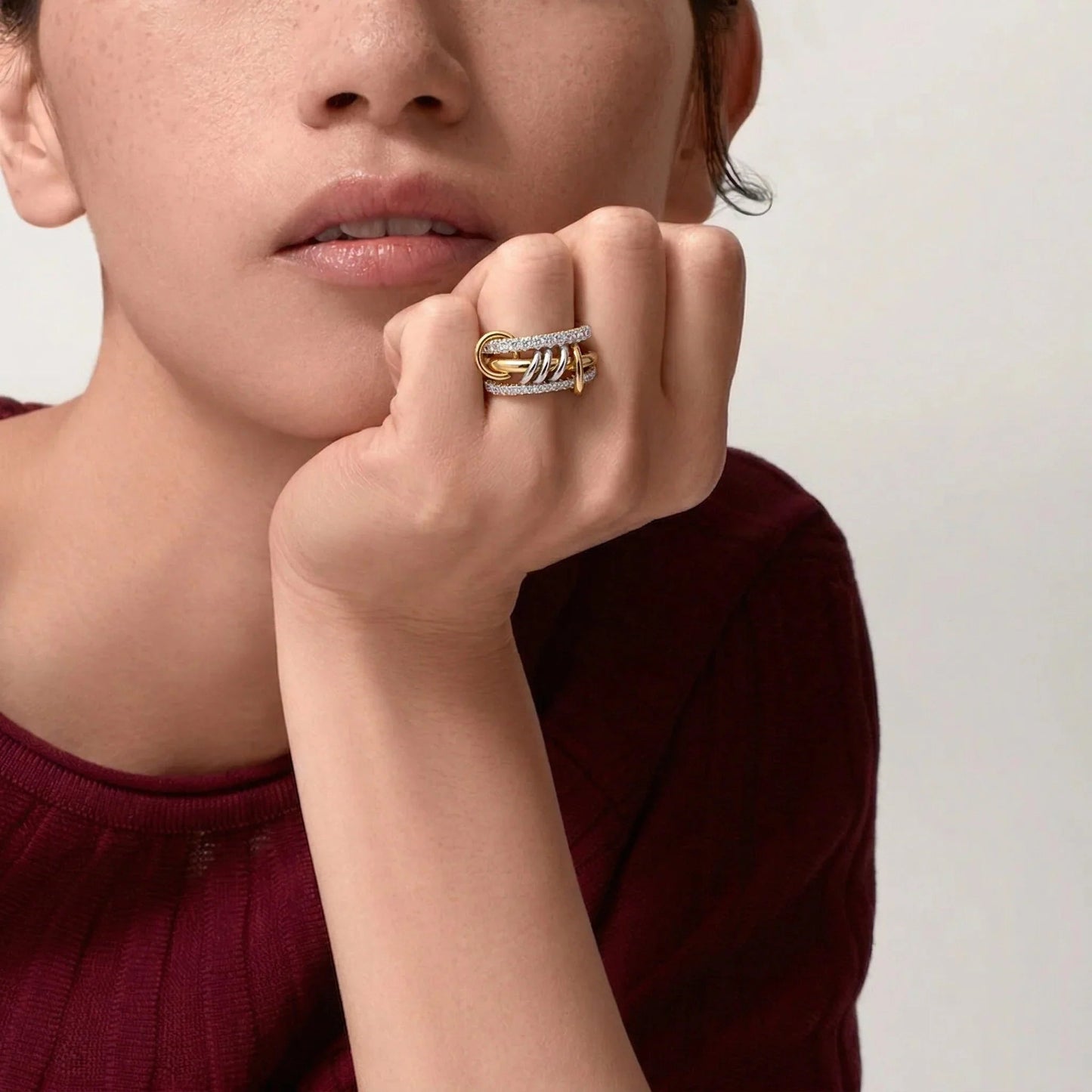 Cosette Stacked Diamond Ring